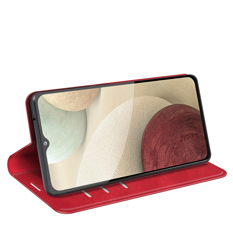 For Samsung Glaxy A22 4G Retro-skin Business Magnetic Suction Leather Case with Holder & Card Slots & Wallet