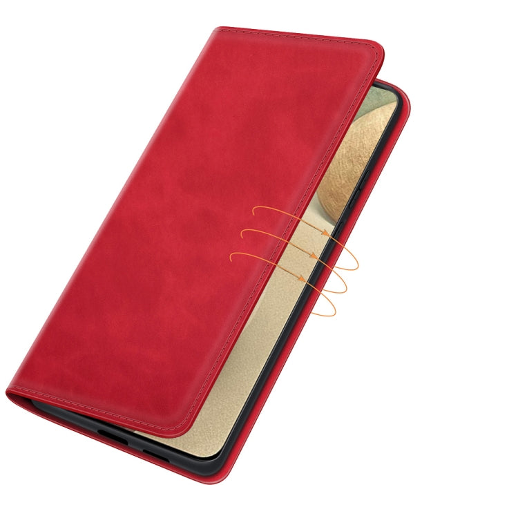 For Samsung Glaxy A22 4G Retro-skin Business Magnetic Suction Leather Case with Holder & Card Slots & Wallet