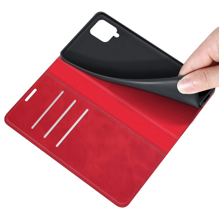 For Samsung Glaxy A22 4G Retro-skin Business Magnetic Suction Leather Case with Holder & Card Slots & Wallet