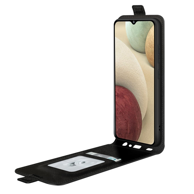 For Samsung Glaxy A22 4G R64 Texture Single Vertical Flip Leather Protective Case with Card Slots & Photo Frame