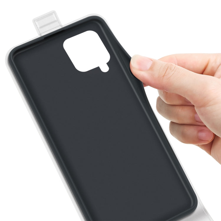 For Samsung Glaxy A22 4G R64 Texture Single Vertical Flip Leather Protective Case with Card Slots & Photo Frame