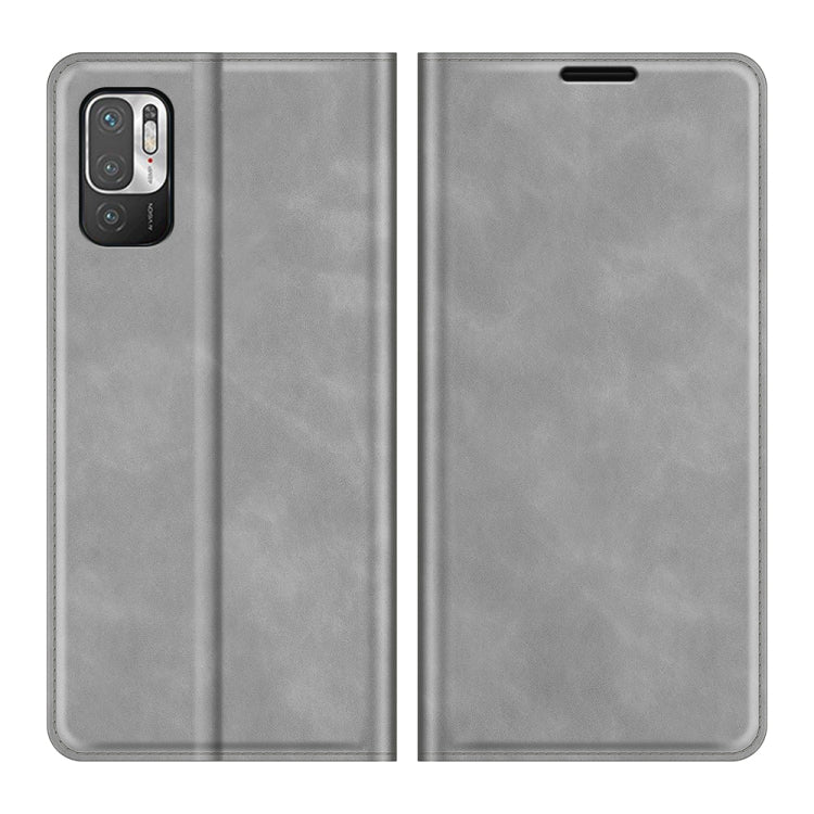 For Xiaomi Note 10 5G / Poco M3 Pro 5G Retro-skin Business Magnetic Suction Leather Case with Holder & Card Slots & Wallet