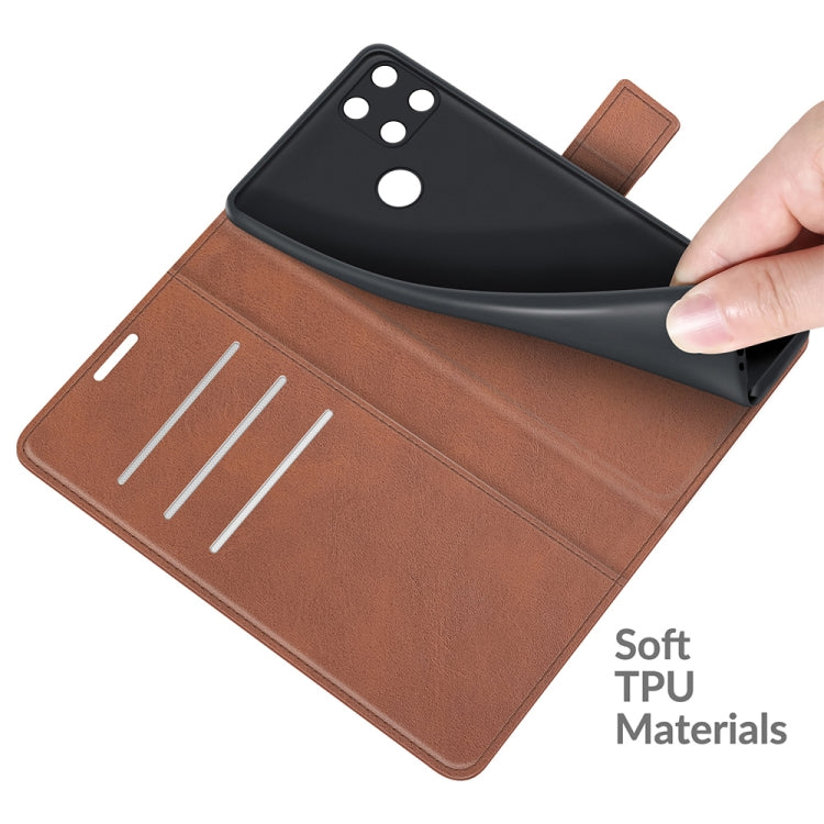 For OPPO Realme C21Y Retro Calf Pattern Buckle Horizontal Flip Leather Case with Holder & Card Slots & Wallet