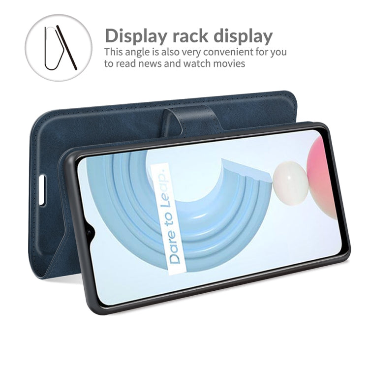 For OPPO Realme C21Y Retro Calf Pattern Buckle Horizontal Flip Leather Case with Holder & Card Slots & Wallet