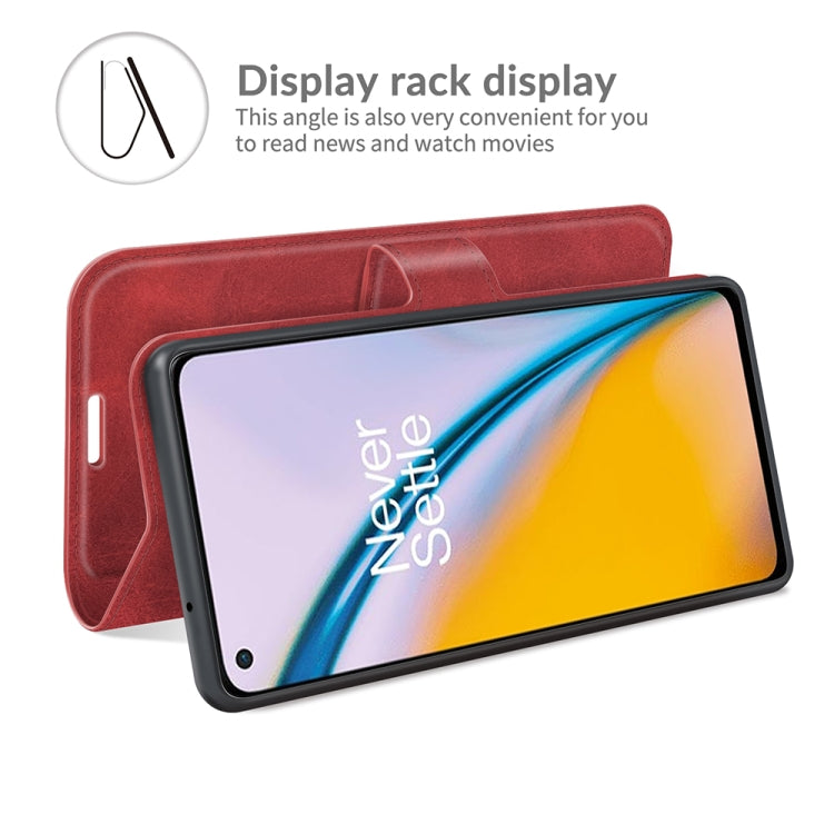 For OnePlus Nord 2 5G Retro Calf Pattern Buckle Horizontal Flip Leather Case with Holder & Card Slots & Wallet