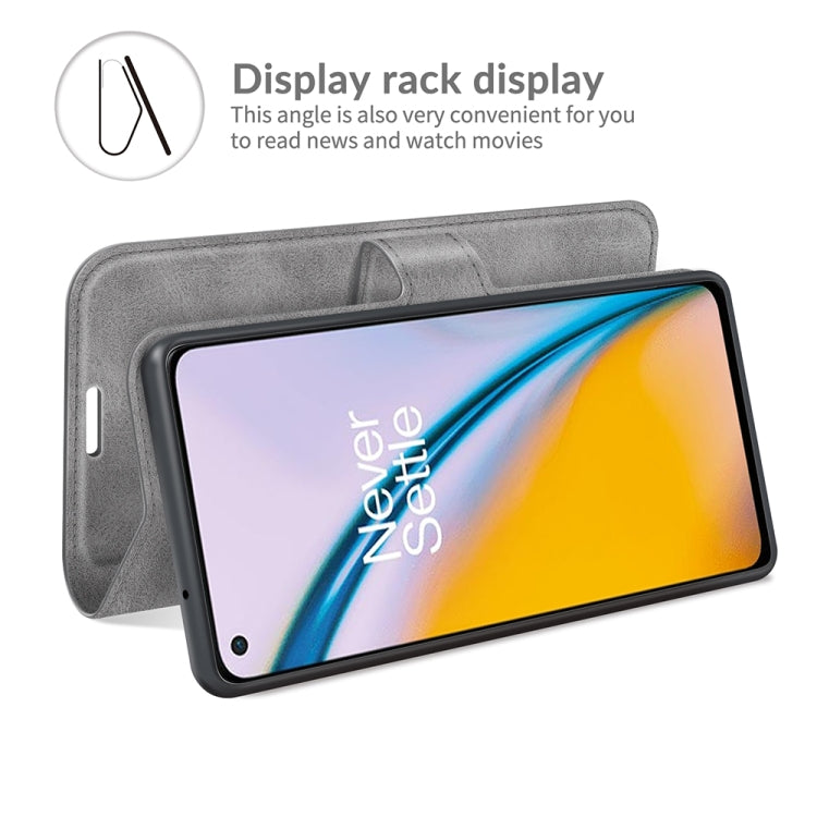 For OnePlus Nord 2 5G Retro Calf Pattern Buckle Horizontal Flip Leather Case with Holder & Card Slots & Wallet