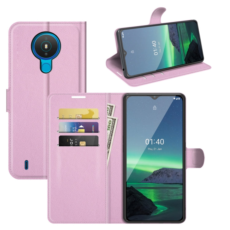 For Nokia 1.4 Litchi Texture Horizontal Flip Protective Case with Holder & Card Slots & Wallet