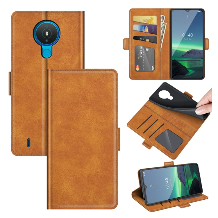 For Nokia 1.4 Dual-side Magnetic Buckle Horizontal Flip Leather Case with Holder & Card Slots & Wallet