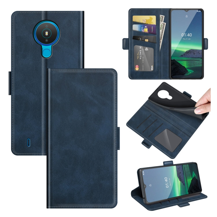 For Nokia 1.4 Dual-side Magnetic Buckle Horizontal Flip Leather Case with Holder & Card Slots & Wallet