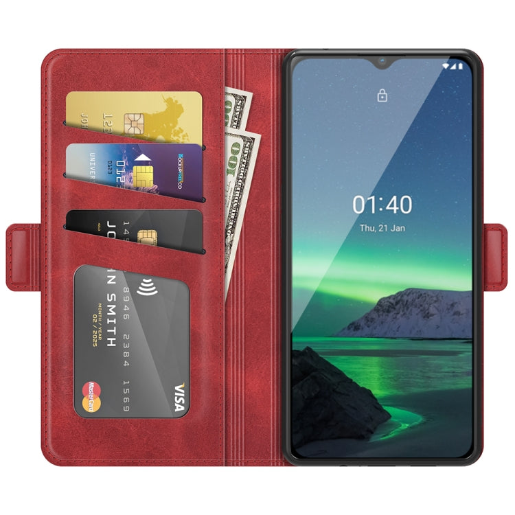 For Nokia 1.4 Dual-side Magnetic Buckle Horizontal Flip Leather Case with Holder & Card Slots & Wallet
