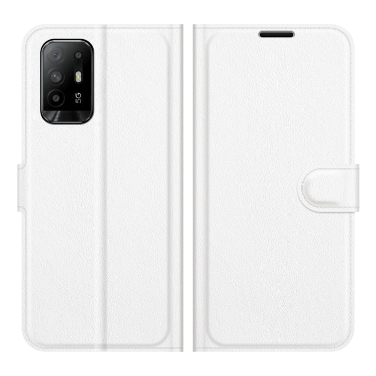 For OPPO A94 5G / F19 Pro+ 5G / Reno5 Z Litchi Texture Horizontal Flip Protective Case with Holder & Card Slots & Wallet
