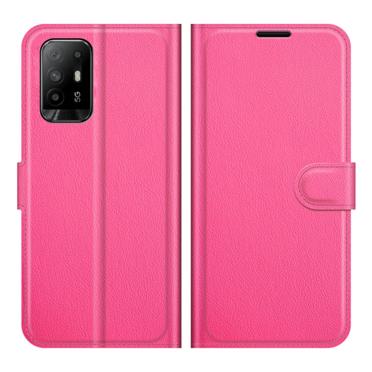 For OPPO A94 5G / F19 Pro+ 5G / Reno5 Z Litchi Texture Horizontal Flip Protective Case with Holder & Card Slots & Wallet