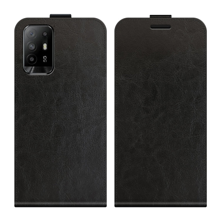 For OPPO A94 5G / F19 Pro+ 5G / Reno5 Z R64 Texture Single Vertical Flip Leather Protective Case with Card Slots & Photo Frame