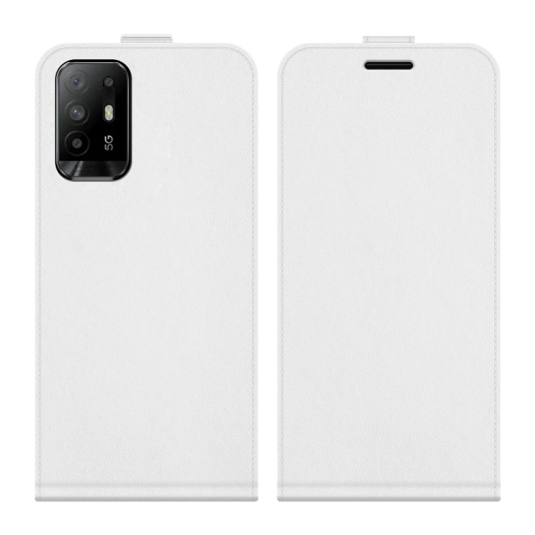 For OPPO A94 5G / F19 Pro+ 5G / Reno5 Z R64 Texture Single Vertical Flip Leather Protective Case with Card Slots & Photo Frame