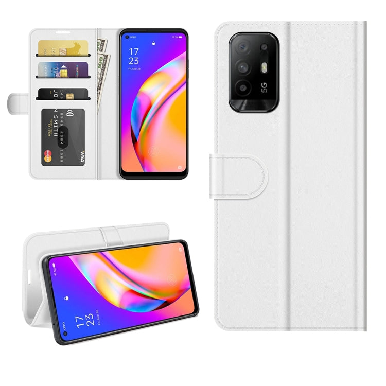 For OPPO A94 5G / F19 Pro+ 5G / Reno5 Z R64 Texture Single Horizontal Flip Protective Case with Holder & Card Slots & Wallet& Photo Frame