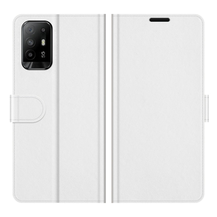 For OPPO A94 5G / F19 Pro+ 5G / Reno5 Z R64 Texture Single Horizontal Flip Protective Case with Holder & Card Slots & Wallet& Photo Frame