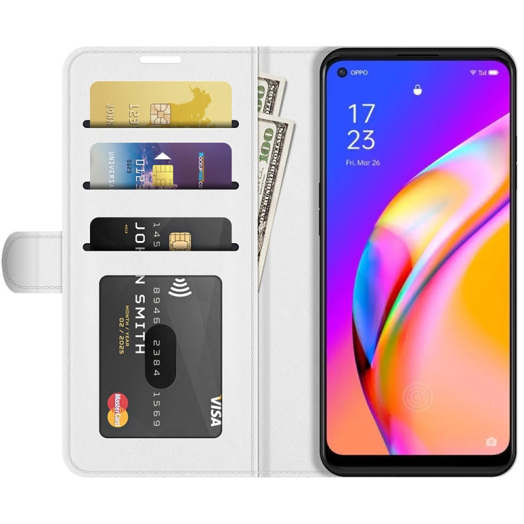 For OPPO A94 5G / F19 Pro+ 5G / Reno5 Z R64 Texture Single Horizontal Flip Protective Case with Holder & Card Slots & Wallet& Photo Frame