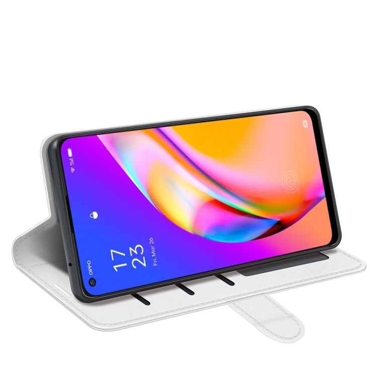 For OPPO A94 5G / F19 Pro+ 5G / Reno5 Z R64 Texture Single Horizontal Flip Protective Case with Holder & Card Slots & Wallet& Photo Frame