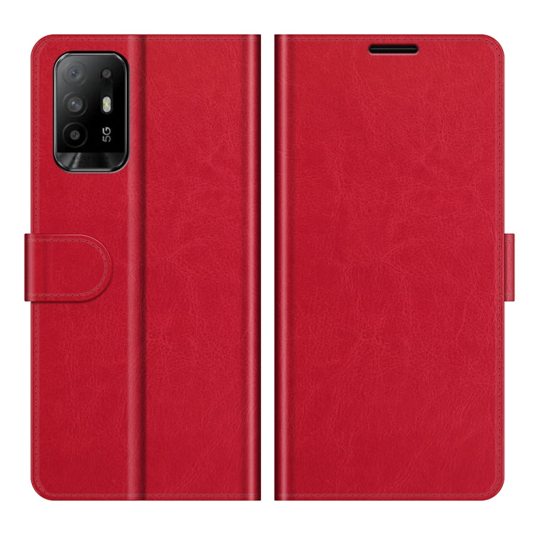 For OPPO A94 5G / F19 Pro+ 5G / Reno5 Z R64 Texture Single Horizontal Flip Protective Case with Holder & Card Slots & Wallet& Photo Frame