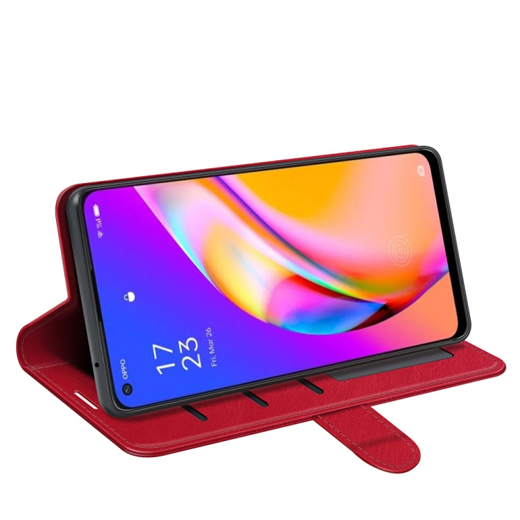For OPPO A94 5G / F19 Pro+ 5G / Reno5 Z R64 Texture Single Horizontal Flip Protective Case with Holder & Card Slots & Wallet& Photo Frame