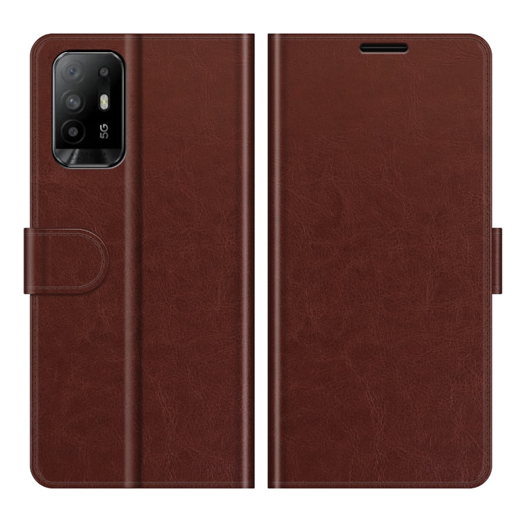 For OPPO A94 5G / F19 Pro+ 5G / Reno5 Z R64 Texture Single Horizontal Flip Protective Case with Holder & Card Slots & Wallet& Photo Frame