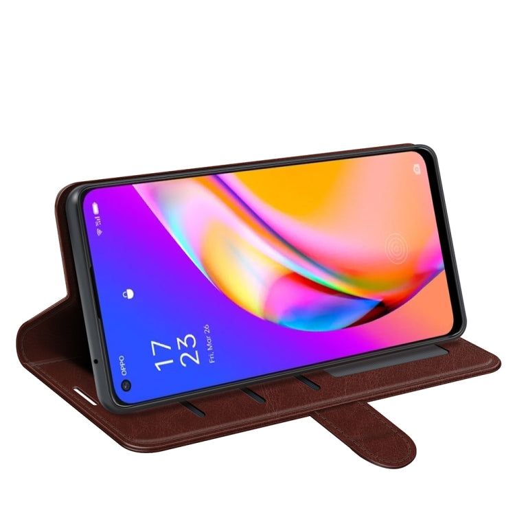 For OPPO A94 5G / F19 Pro+ 5G / Reno5 Z R64 Texture Single Horizontal Flip Protective Case with Holder & Card Slots & Wallet& Photo Frame