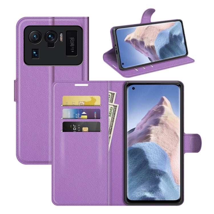 For Xiaomi Mi 11 Ultra Litchi Texture Horizontal Flip Protective Case with Holder & Card Slots & Wallet