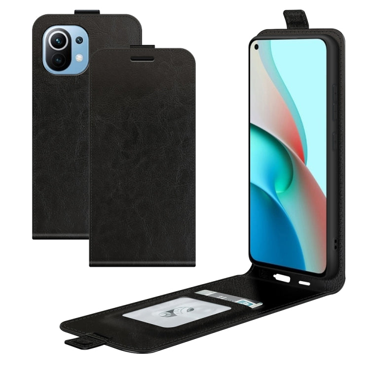 For Xiaomi Mi 11 Lite R64 Texture Single Vertical Flip Leather Protective Case with Card Slots & Photo Frame