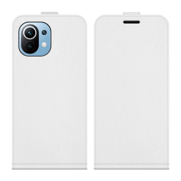For Xiaomi Mi 11 Lite R64 Texture Single Vertical Flip Leather Protective Case with Card Slots & Photo Frame
