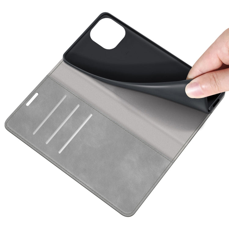 For Xiaomi Mi 11 Lite Retro-skin Business Magnetic Suction Leather Case with Holder & Card Slots & Wallet