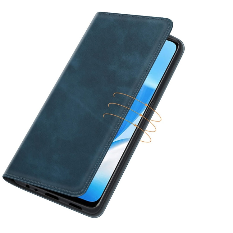 For OnePlus Nord N200 5G Retro-skin Business Magnetic Suction Leather Case with Holder & Card Slots & Wallet