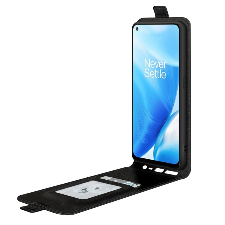 For OnePlus Nord N200 5G R64 Texture Single Vertical Flip Leather Protective Case with Card Slots & Photo Frame