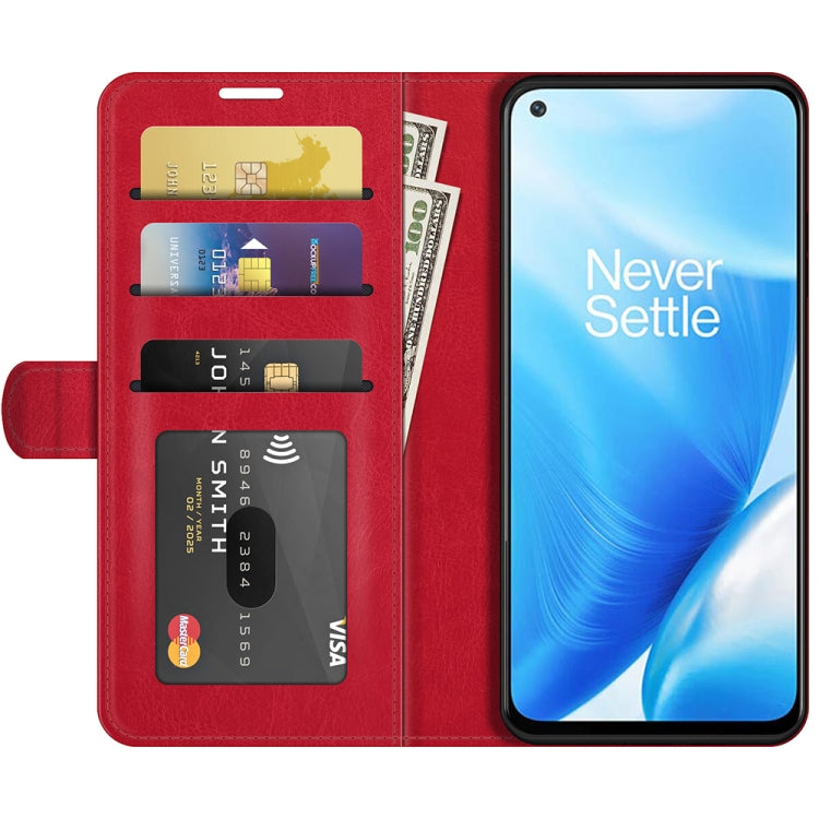 For OnePlus Nord N200 5G R64 Texture Single Horizontal Flip Protective Case with Holder & Card Slots & Wallet& Photo Frame