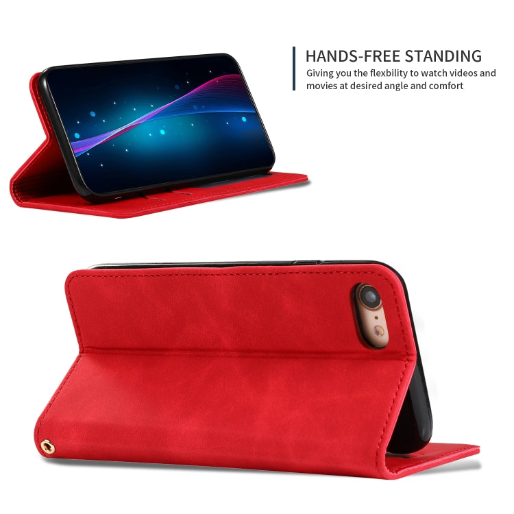 For iPhone SE 2022 / SE 2020 / 8 / 7 Retro Skin Feel Business Magnetic Horizontal Flip Leather Case
