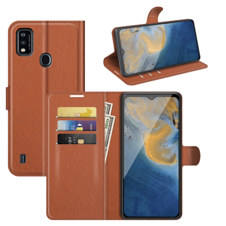 For ZTE Blade A51 Litchi Texture Horizontal Flip Protective Case with Holder & Card Slots & Wallet