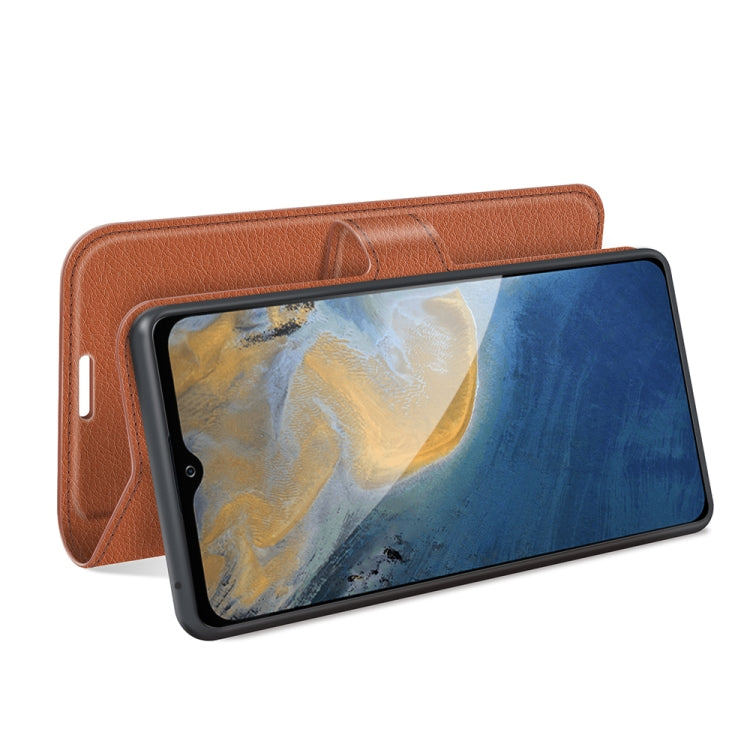 For ZTE Blade A51 Litchi Texture Horizontal Flip Protective Case with Holder & Card Slots & Wallet