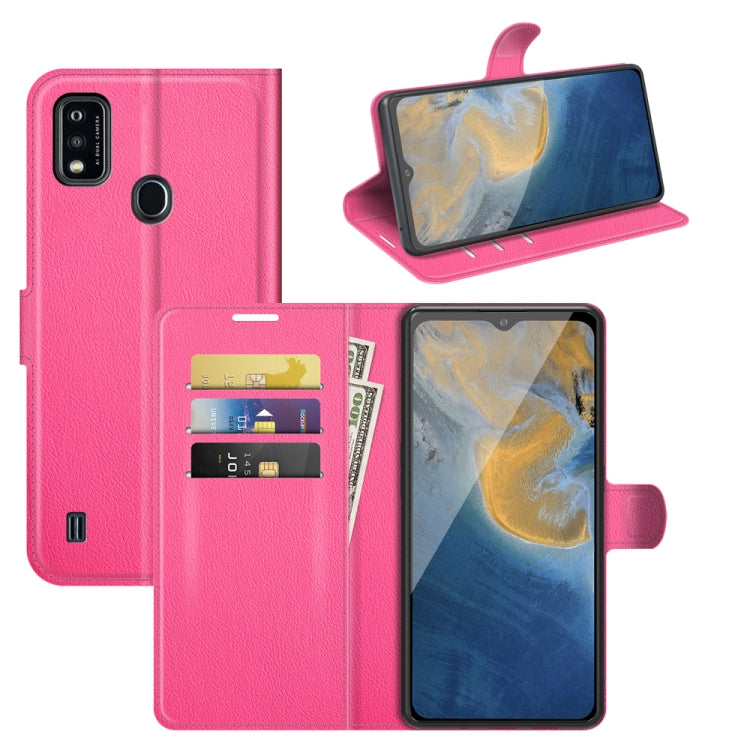 For ZTE Blade A51 Litchi Texture Horizontal Flip Protective Case with Holder & Card Slots & Wallet