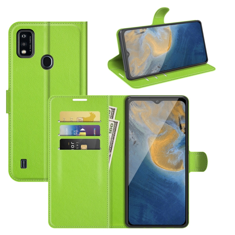 For ZTE Blade A51 Litchi Texture Horizontal Flip Protective Case with Holder & Card Slots & Wallet