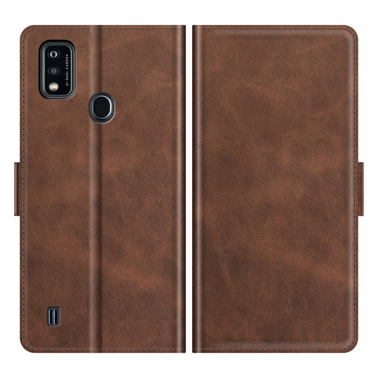 For ZTE Blade A51 Dual-side Magnetic Buckle Horizontal Flip Leather Case with Holder & Card Slots & Wallet