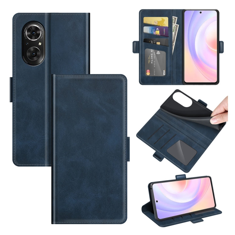 For Honor 50 SE / Huawei nova 9 SE Dual-side Magnetic Buckle Horizontal Flip Leather Case with Holder & Card Slots & Wallet