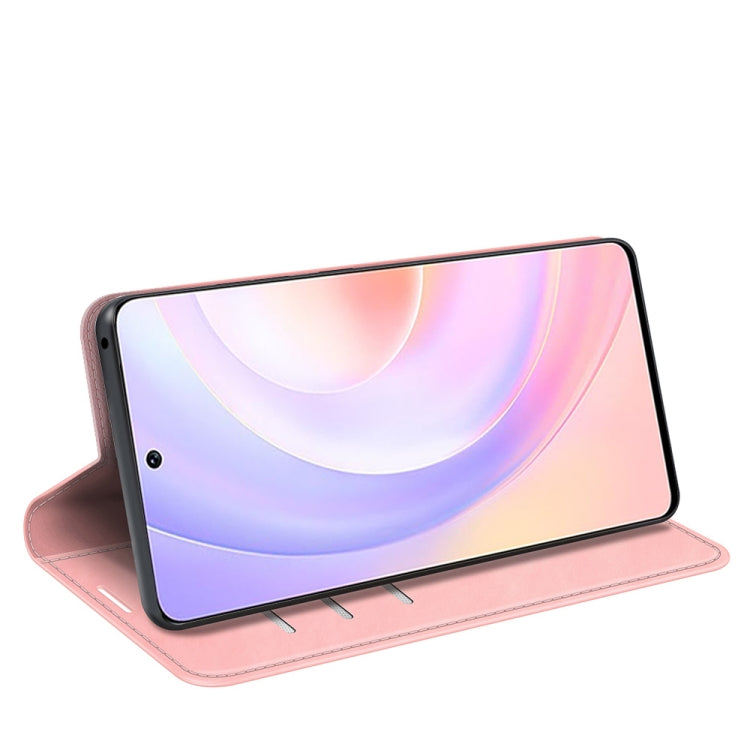 For Honor 50 SE Retro-skin Business Magnetic Suction Leather Case with Holder & Card Slots & Wallet