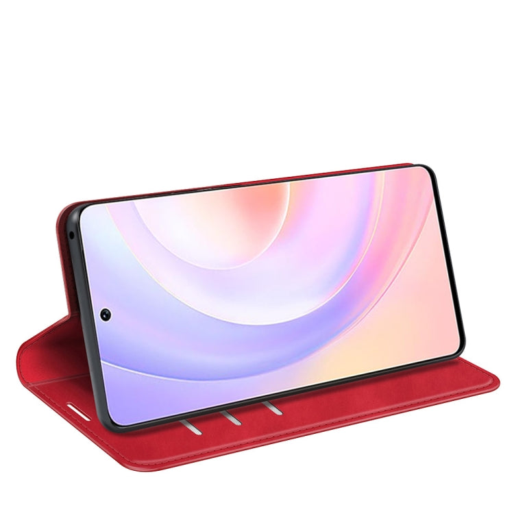 For Honor 50 SE Retro-skin Business Magnetic Suction Leather Case with Holder & Card Slots & Wallet