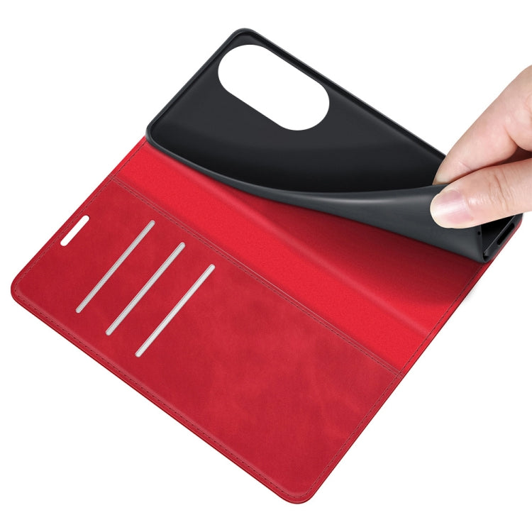 For Honor 50 SE Retro-skin Business Magnetic Suction Leather Case with Holder & Card Slots & Wallet