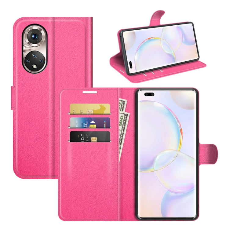 For Honor 50 Pro Litchi Texture Horizontal Flip Protective Case with Holder & Card Slots & Wallet