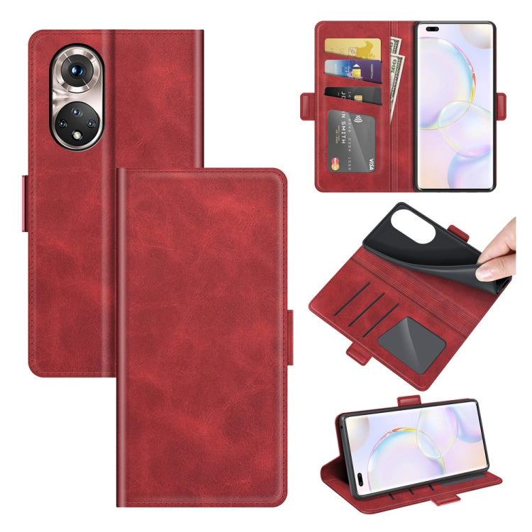 For Honor 50 Pro Dual-side Magnetic Buckle Horizontal Flip Leather Case with Holder & Card Slots & Wallet
