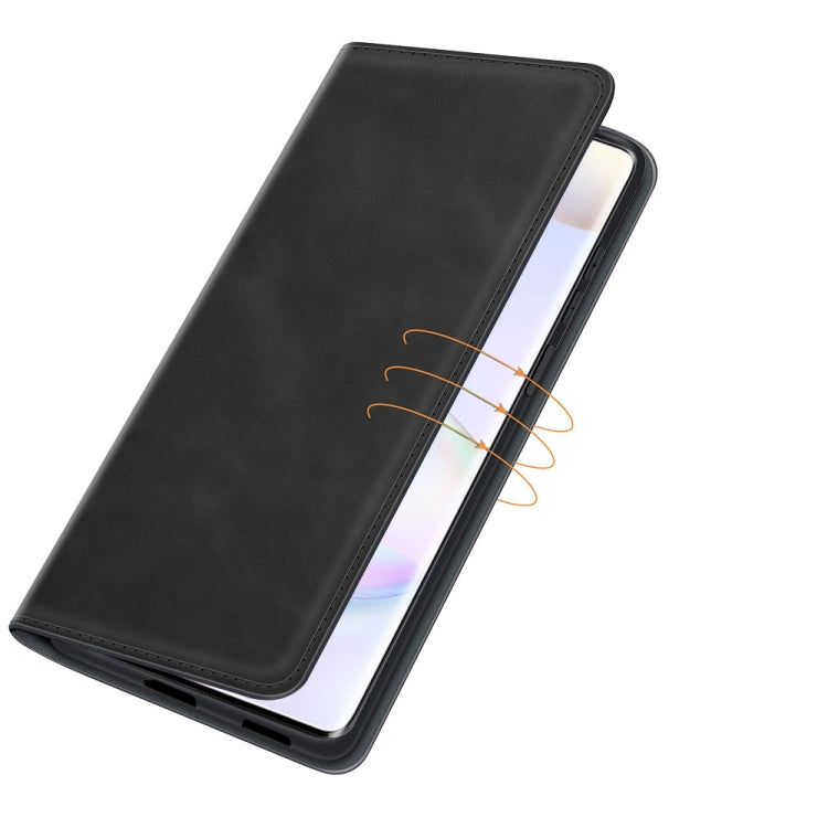 For Honor 50 Pro Retro-skin Business Magnetic Suction Leather Case with Holder & Card Slots & Wallet