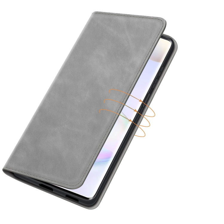 For Honor 50 Pro Retro-skin Business Magnetic Suction Leather Case with Holder & Card Slots & Wallet