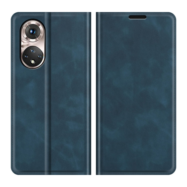 For Honor 50 Pro Retro-skin Business Magnetic Suction Leather Case with Holder & Card Slots & Wallet