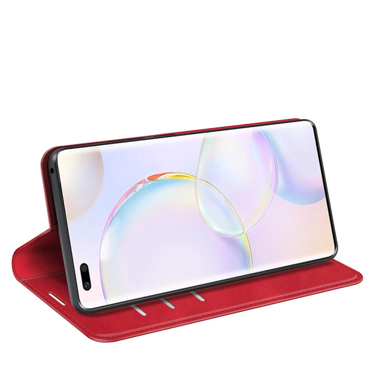 For Honor 50 Pro Retro-skin Business Magnetic Suction Leather Case with Holder & Card Slots & Wallet