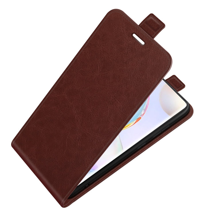 For Honor 50 Pro R64 Texture Single Vertical Flip Leather Protective Case with Card Slots & Photo Frame